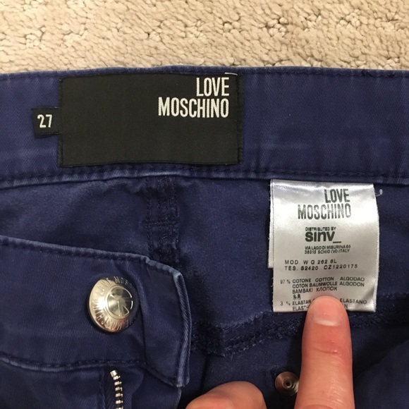MOSCHINO Casual Cotton Blue Pants - Picture 3 of 7